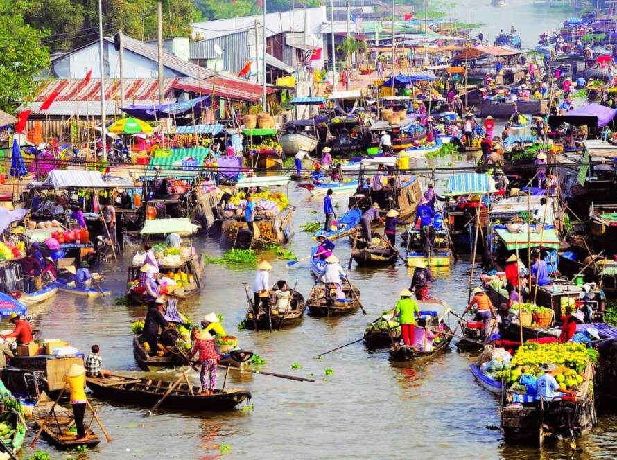 Cai Rang schwimmender Markt