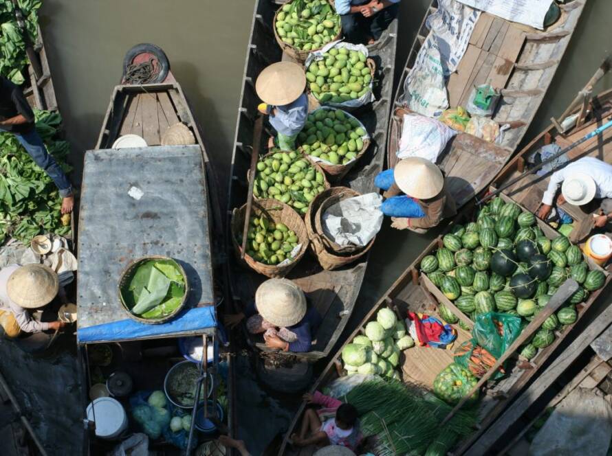 schwimmende Markt in Vietnam rundreise - 14 tage vietnam