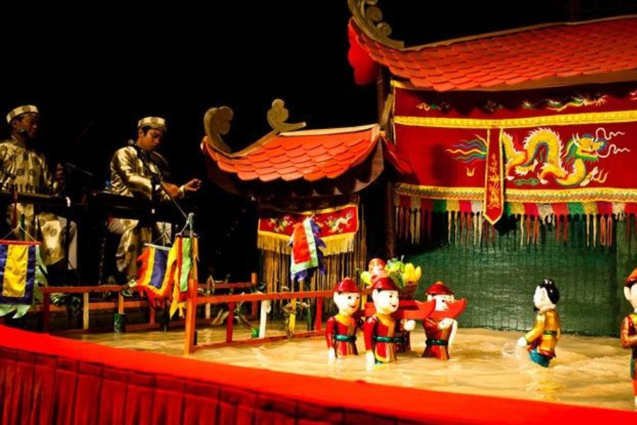 Wasserpuppenspiele in Südostasien in Hanoi