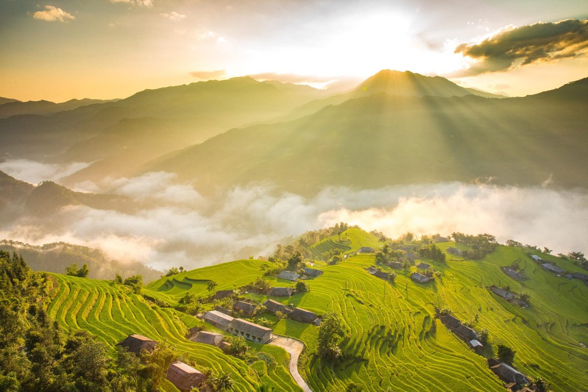Beste Zeit für Reisfelder in Vietnam
